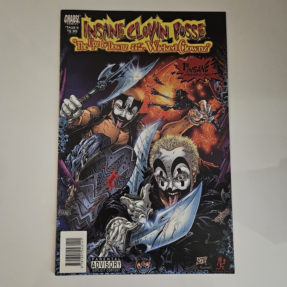 1999 June Insane Clown Posse Chaos Comics #1 Psychopathic Records No Cd